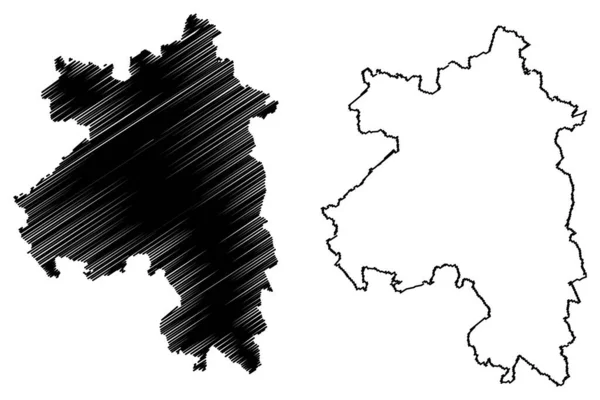 Зоннебергский Округ Федеративная Республика Германия Сельский Округ Свободная Земля Тюрингия — стоковый вектор