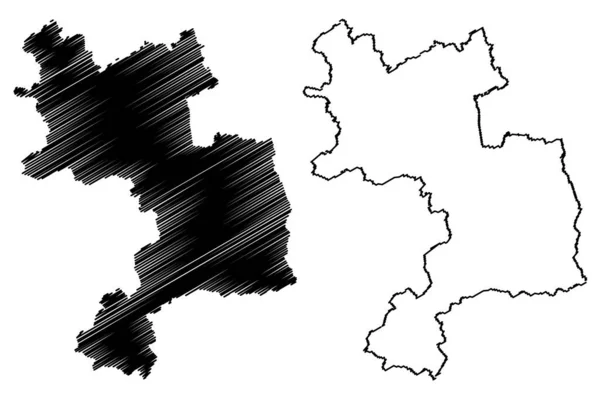 Kreis Unna Bundesrepublik Deutschland Land Nordrhein Westfalen Nrw Region Arnsberg — Stockvektor