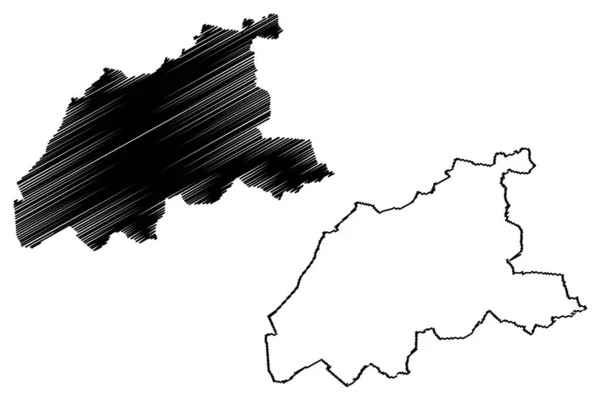 Viersen District Федеративна Республіка Німеччина State North Rhine Westphalia Nrw — стоковий вектор