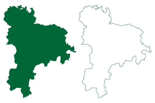 Distrito Tiruppur Estado Tamil Nadu República Índia Mapa Ilustração Vetorial —  Vetores de Stock