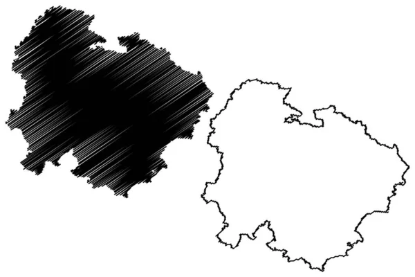 Weissenburg Gunzenhausen District 공화국 Middle Franconia Free State Bavaria Map — 스톡 벡터