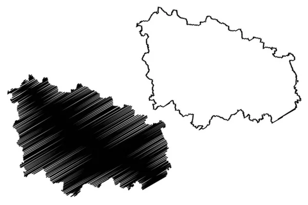 Wijk Wittenberg Bondsrepubliek Duitsland Landelijk Gewest Vrijstaat Saksen Anhalt Kaartvector — Stockvector