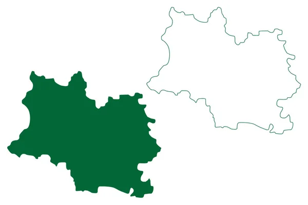 Ranga Reddy District Telangana State Indická Republika Mapa Vektorové Ilustrace — Stockový vektor