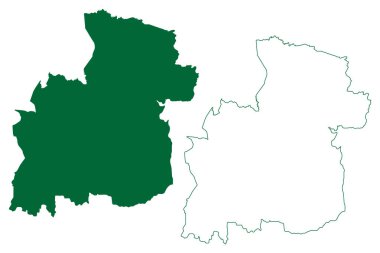 Batı Tripura İlçesi (Tripura Eyaleti, Hindistan Cumhuriyeti) harita vektör illüstrasyonu, çizim Batı Tripura haritası