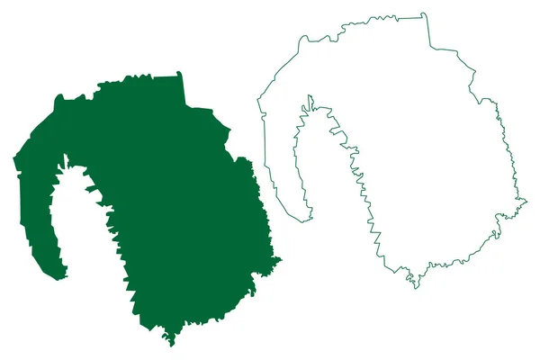 南トリプラ地区 インド共和国トリプラ州 地図ベクトル図 スケッチブック 南トリプラ地図 — ストックベクタ