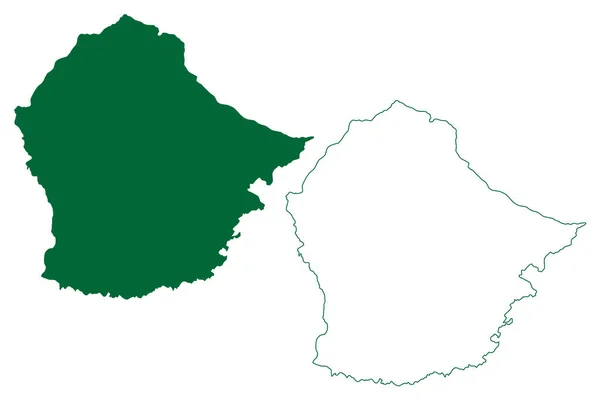 ビノール地区 インド ウッタル プラデーシュ州 地図ベクトル図 スケッチブル スケッチビノール地図 — ストックベクタ