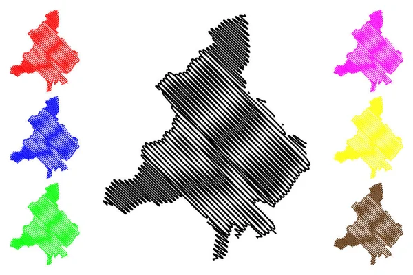 Verbano Cusio Ossola Provinz Italien Italienische Republik Region Piemont Kartenvektorillustration — Stockvektor