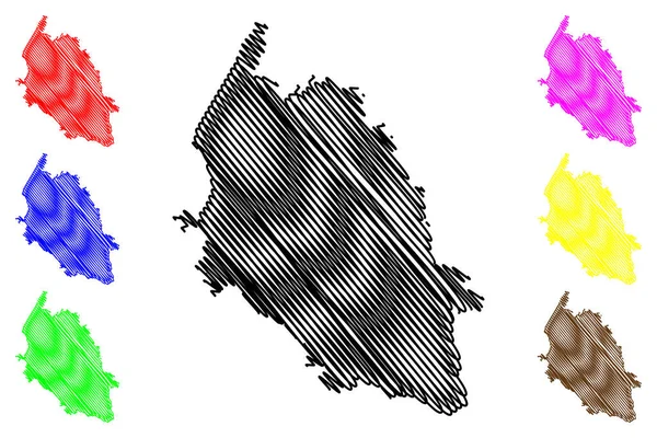 Verona Provincie Itálie Italská Republika Benátsko Nebo Benátsko Mapa Vektorové — Stockový vektor