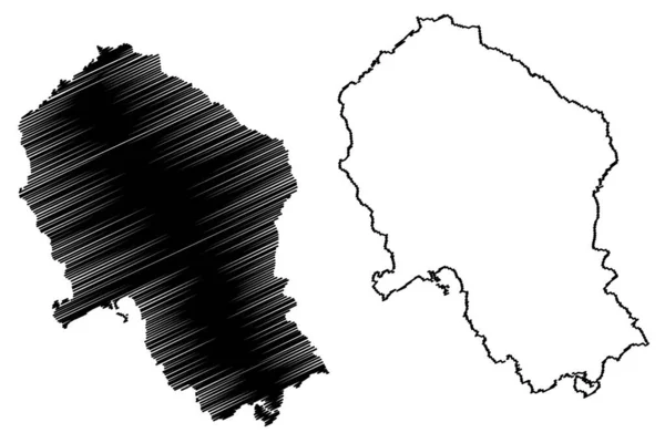 Província Córdoba Reino Espanha Comunidade Autónoma Andaluzia Mapa Ilustração Vetorial — Vetor de Stock