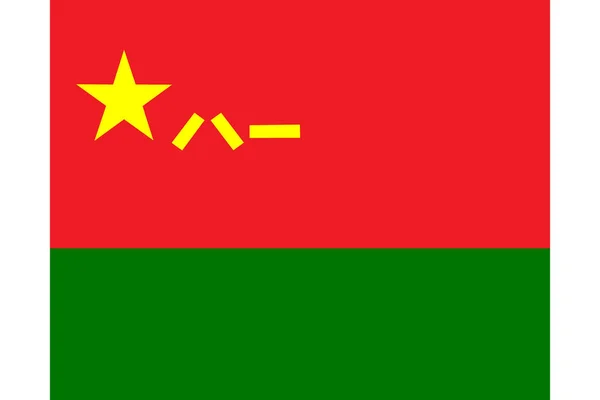 Bandera China Fuerza Terrestre Del Ejército Popular Liberación Plagf Bandera — Vector de stock