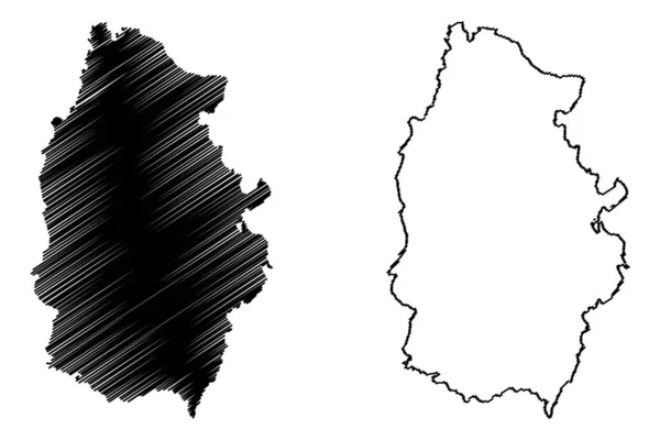 Província Lugo Reino Espanha Comunidade Autónoma Galiza Mapa Ilustração Vetorial — Vetor de Stock