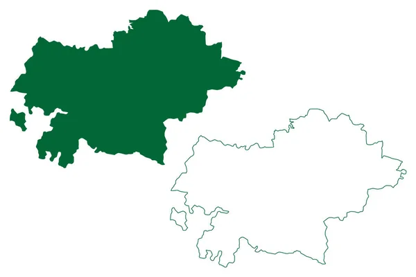 Mahoba District Uttar Pradesh State Indická Republika Mapa Vektorové Ilustrace — Stockový vektor