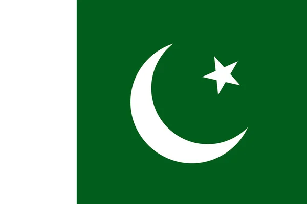Nationale Vlag Islamitische Republiek Pakistan Vector — Stockvector