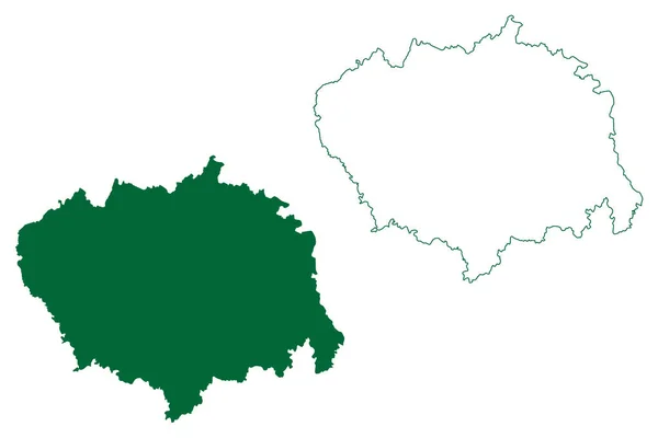 Sitapur Distriktet Uttar Pradesh State Republikken Indien Kort Vektor Illustration – Stock-vektor