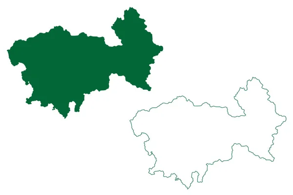 Distrik Uttarkashi Uttarakhand Atau Negara Bagian Uttaranchal Republik India Gambar - Stok Vektor