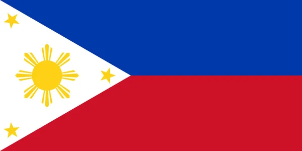 Drapeau National République Des Philippines Vecteur — Image vectorielle