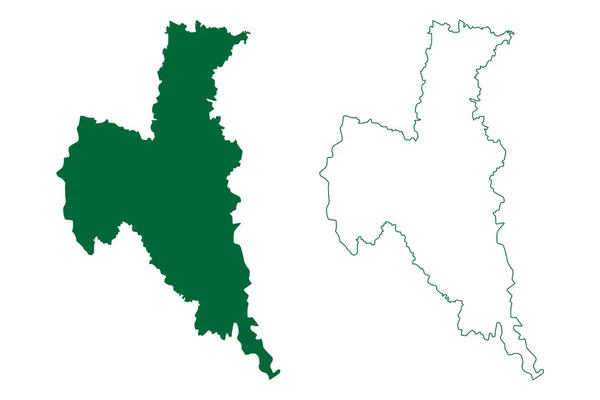 Nord Parganas District État Bengale Occidental République Inde Illustration Vectorielle — Image vectorielle