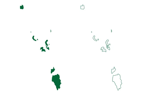ニコバル郡 アンダマン ニコバル諸島連合地域 インド共和国 地図ベクトル図 スケッチブルなスケッチニコバル郡地図 — ストックベクタ