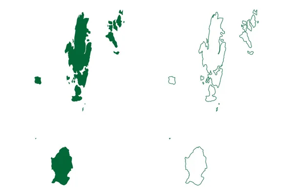 Południowa Andaman District Andaman Nicobar Islands Union Territory Republic India — Wektor stockowy