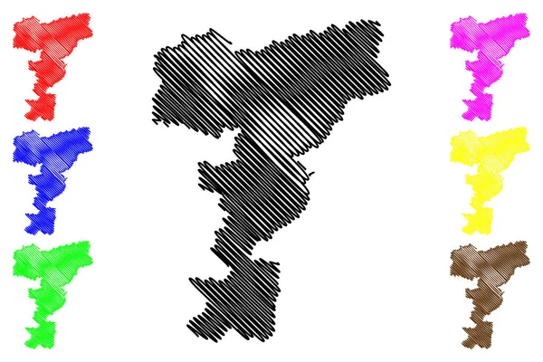 Mettmann District Federal Republic Germany State North Rhine Westphalia Nrw — Vector de stock