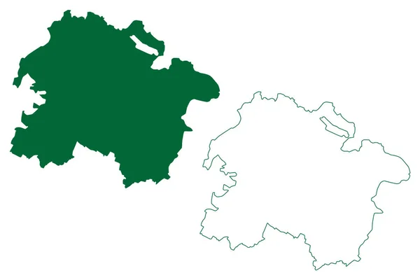 Samba District Jammu Kashmir Union Територія Республіка Індія Map Vector — стоковий вектор