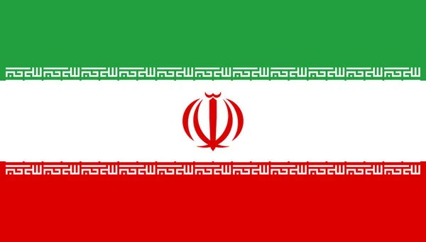 Drapeau National République Islamique Iran Perse Vecteur Drapeau Tricolore — Image vectorielle