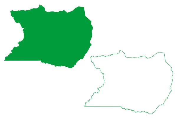 Marechal Thaumaturgo Kommun Delstaten Acre Brasiliens Kommuner Förbundsrepubliken Brasilien Karta — Stock vektor