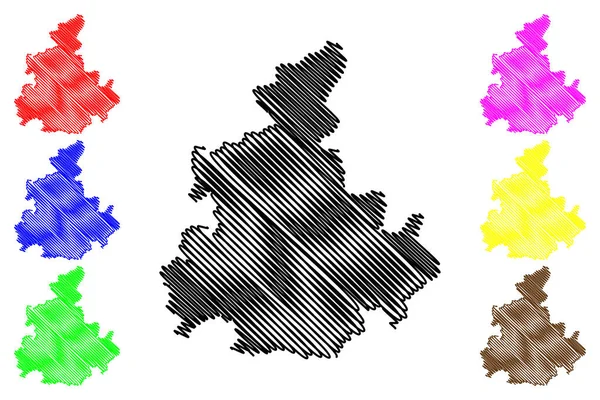 Rhein Kreis Neuss Kreis Bundesrepublik Deutschland Land Nordrhein Westfalen Nrw — Stockvektor