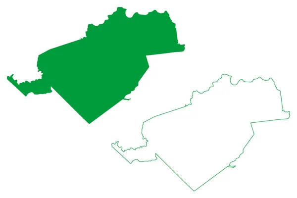 ケブラングロ自治体 アラゴアス州 ブラジルの自治体 ブラジル連邦共和国 地図ベクトル図 スクリブルスケッチケブラングロ地図 — ストックベクタ