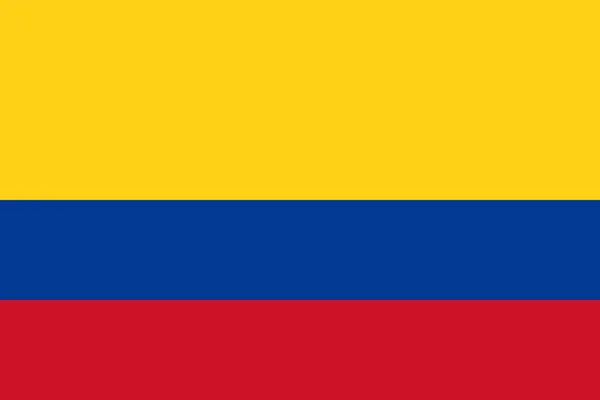 Nationale Vlag Republiek Colombia Vector — Stockvector