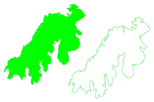 Острів Принца Патріка Канада Північна Америка Острови Королеви Єлизавети Арктичний — стоковий вектор
