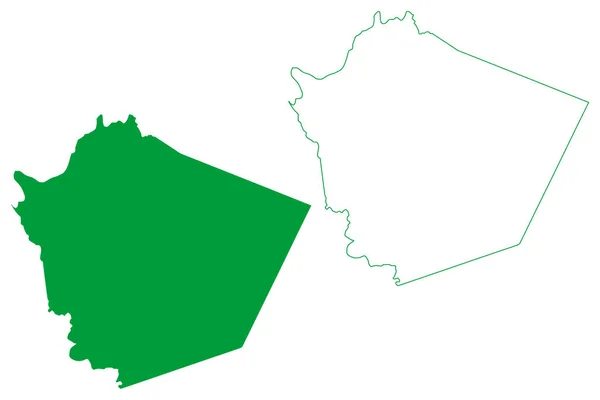 プリタ自治体 アラゴアス州 ブラジルの自治体 ブラジル連邦共和国 地図ベクトル図 スクリブルスケッチチャ プリタ地図 — ストックベクタ