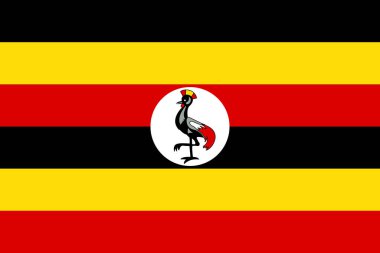 Uganda Ulusal Bayrak Cumhuriyeti - vektör, 