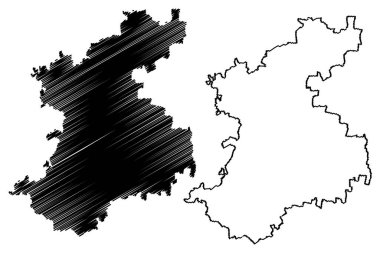 Belagavi İlçesi (Karnataka Eyaleti, Hindistan Cumhuriyeti, Belgaum Bölümü) harita vektör çizimi, çizim Belgaum haritası