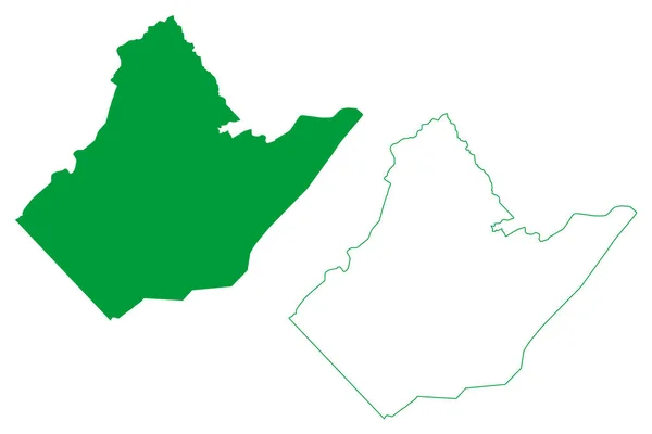 グランデ自治体 アラゴアス州 ブラジルの自治体 ブラジル連邦共和国 地図ベクトル図 スクリブルスケッチマタ グランデ地図 — ストックベクタ