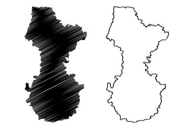 Bhopal İlçesi (Madhya Pradesh Eyaleti, bölünme, Hindistan Cumhuriyeti) harita vektör ilülasyonu, çizim Bhopal haritası