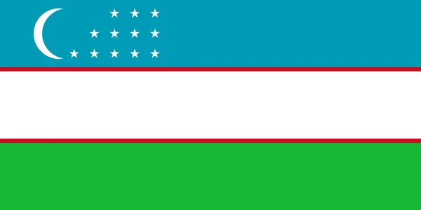 Bandera Nacional República Uzbekistán Vector — Archivo Imágenes Vectoriales
