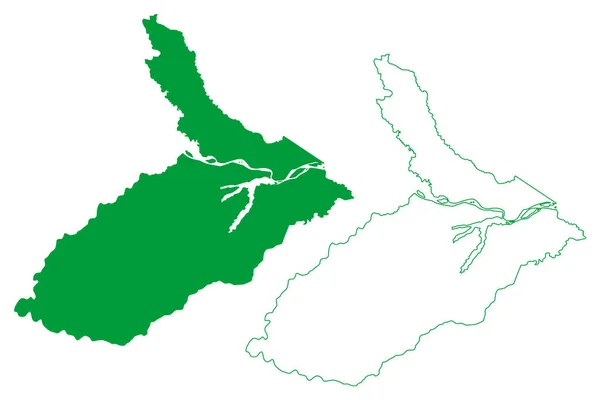 Coari Municipality Amazonas State Municipalities Brazil Federative Republic Brazil Mapa — Vector de stock