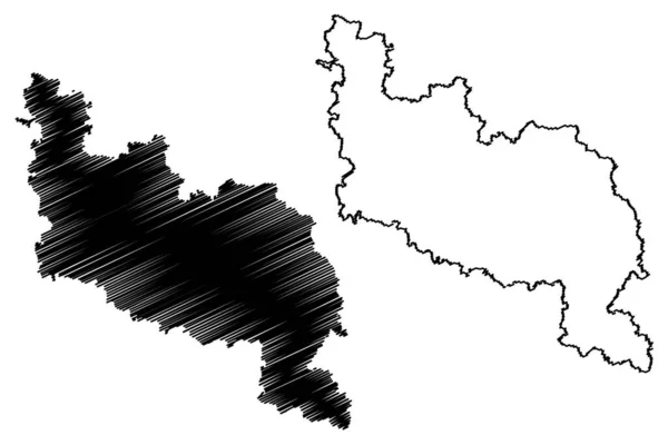 Distrito Darbhanga Estado Bihar Divisão República Índia Mapa Ilustração Vetorial —  Vetores de Stock
