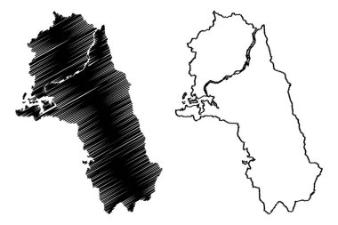 Dhamtari ilçesi (Chhattisgarh Eyaleti, bölünme, Hindistan Cumhuriyeti) harita vektör çizimi, çizim Dhamtari haritası