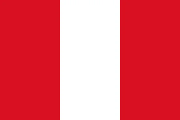 Nationale Vlag Republiek Peru Vector — Stockvector