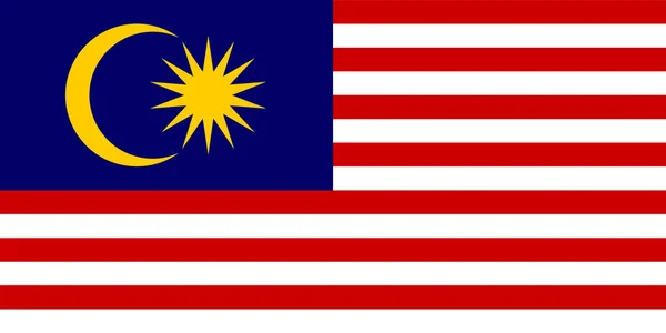 Nationell Flagga Malaysia Vektor — Stock vektor