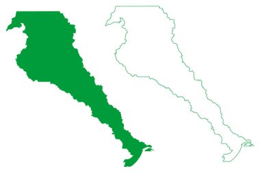 Urucara Belediyesi (Amazonas State, Brazil Belediyeleri, Federatif Brezilya Cumhuriyeti) harita vektör çizimi, karalama çizimi Urucara haritası