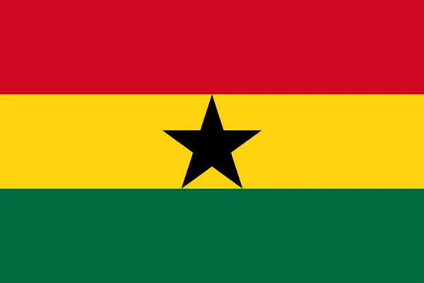 National Flag Republic Ghana Vektor — Stockový vektor