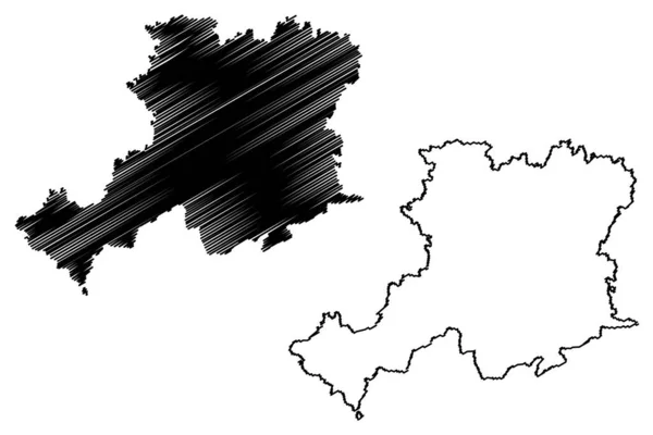 Distrito Gaya Estado Bihar Divisão Magadh República Índia Mapa Ilustração —  Vetores de Stock