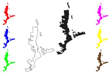 San Jose del Cabo city (United Mexican States, Mexico, Baja California Sur State) map vector illustration, scribble sketch San Jose del Cabo map