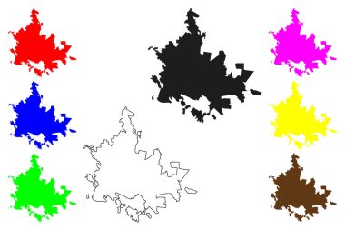 San Juan del Rio city (United Mexican States, Mexico, Queretaro State) map vector illustration, scribble sketch San Juan del Rio map