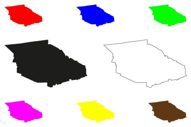 San Nicolas de los Garza city (United Mexican States, Mexico, Nuevo Leon State) map vector illustration, scribble sketch San Nicolas de los Garza map