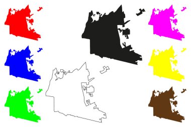 Soledad de Graciano Sanchez city (United Mexican States, Mexico, San Luis Potosi State) map vector illustration, scribble sketch Soledad de Graciano Sanchez, Diez Gutirrez or Diez Gutierrez map