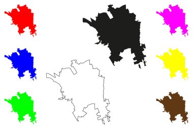 Tehuacan city (United Mexican States, Mexico, Puebla State) map vector illustration, scribble sketch Tehuacan map